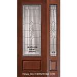 Versailles 8-0 3/4 Lite Cherry 1 Panel Single and 1 Sidelight