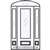 Genoa 8-0 GBG Cherry 1 Panel Single, 2 Sidelights and Elliptical Transom