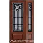 Novara 8-0 GBG Cherry 1 Panel Single and 1 Sidelight