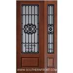 Tivoli 8-0 GBG Cherry 1 Panel Single and 1 Sidelight