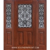 Genoa 6-8 1/2 Lite GBG Trad Mahogany Single and 2 Sidelights