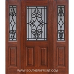 Salento 6-8 1/2 Lite GBG Trad Mahogany Single and 2 Sidelights