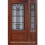 Cantania GBG 6-8 Arch Lite Cherry 1 Panel Single and 1 Sidelight