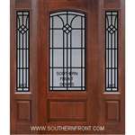 Cantania GBG 6-8 Arch Lite Cherry 1 Panel Single and 2 Sidelights