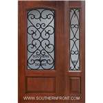 Palermo GBG 6-8 Arch Lite Cherry 1 Panel Single and 1 Sidelight