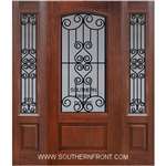 Verona GBG 6-8 Arch Lite Cherry 1 Panel Single and 2 Sidelights