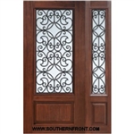Florence GBG 6-8 3/4 Lite Cherry 1 Panel Single and 1 Sidelight