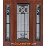 Novara GBG 6-8 Full Lite Mahogany Single and 2 Sidelights