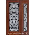 Palermo GBG 6-8 Full Lite Mahogany Single and 1 Sidelight