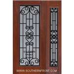 Verona GBG 6-8 Full Lite Mahogany Single and 1 Sidelight