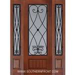 Charleston 8-0 3/4 Lite FG WI Cherry V Grooved Single and 2 Sidelights