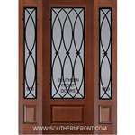 La Salle 8-0 3/4 Lite FG WI Cherry 1 Panel Single and 2 Sidelights