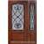 Charleston 6-8 Arch Lite FG WI Cherry 1 Panel Single and 1 Sidelight