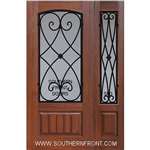 Charleston 6-8 Arch Lite FG WI Cherry V Grooved Single and 1 Sidelight