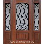 La Salle 6-8 Arch Lite FG WI Cherry V Grooved Single and 2 Sidelights