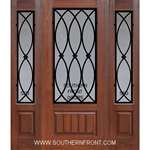 La Salle 6-8 3/4 Lite FG WI Cherry V Grooved Single and 2 Sidelights