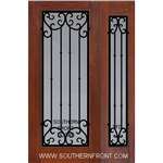 Valencia WI FG 6-8 Full Lite Mahogany Single and 1 Sidelight