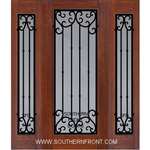 Valencia WI FG 6-8 Full Lite Mahogany Single and 2 Sidelights