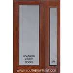 6-8 Full Lite P/C Trad Mahogany Single and 1 Sidelight