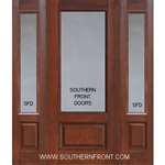 6-8 3/4 Lite P/C Cherry 1 Panel Single and 2 Sidelights