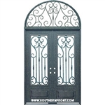 Greystone 3/4 Lite Double with Half Round Transom