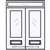 Chalmette 6-8 3/4 Lite Double and Rectangular Transom