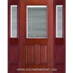 FCM140-TO 6-8 Fiber Classic Mahogany Fiberglass Tilt Only Internal Blinds Single and 2 Sidelights