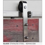 Slade Stainless Steel Finish Barn Door Hardware Kit