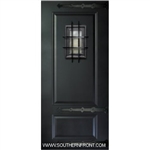 6-8 2 Panel Therma Plus Steel Door with Speakeasy and Straps Single