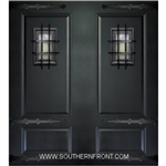 6-8 2 Panel Therma Plus Steel Door with Speakeasy and Straps Double