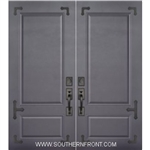 6-8 2 Panel Therma Plus Steel Door with Corner Straps Double