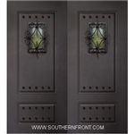 6-8 2 Panel Therma Plus Steel Door with Speakeasy and Clavos Double