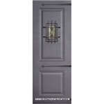8-0 2 Panel Therma Plus Steel Door with Speakeasy and Straps Single
