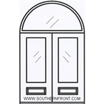 Palermo GBG 6-8 Arch Lite Double with Half Round Transom
