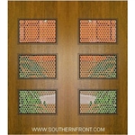 Santa Monica Mahogany Door with Grille 6-8 Double