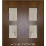 Newport Mahogany Door with Grille 6-8 Double