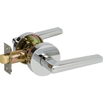 Soho Round Rosette Lever Polished Chrome Privacy