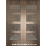 Santa Monica Mahogany Door with Grille 8-0 Double