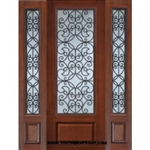 Florence 8-0 GBG Cherry 1 Panel Single and Two Sidelights