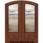 8-0 Arch Top Arch Lite Privacy/Clear Fiberglass Double Door