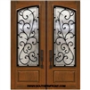 Bellagio Square Top Arch Lite Double Fiberglass Door