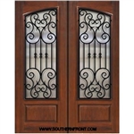 Marbella Square Top Arch Lite Double Fiberglass Door