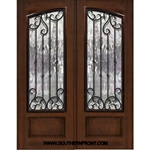 Valencia Square Top Arch Lite  Double Fiberglass Door