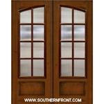 8 Lite SDL Square Top Arch Lite  Double Fiberglass Door