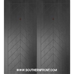 Chevron 6-8 Fiberglass Contemporary Door Double