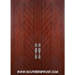 Chevron 8-0 Fiberglass Contemporary Door Double