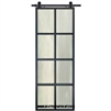 3-6 x 8-0 8 Lite Contemporary Metal Barn Door