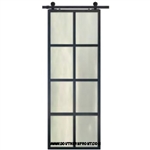 3-6 x 8-0 8 Lite Contemporary Metal Barn Door