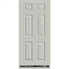 S210 6 Panel Smooth Star Fiberglass Single Door