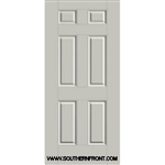 S210 6 Panel Smooth Star Fiberglass Single Door